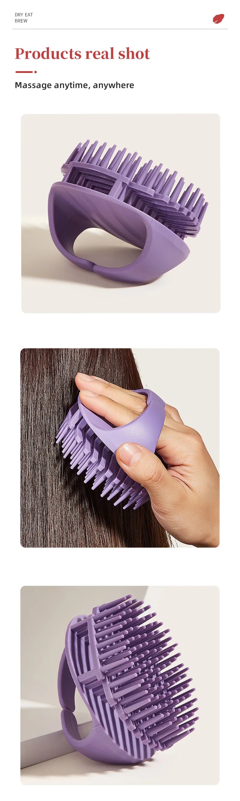 Silicone Shampoo Scalp Hair Massager