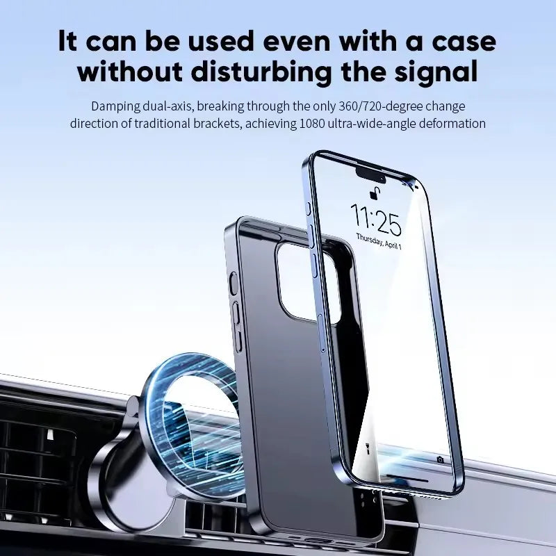 1080 Magsafe Car Phone Holder For Vehicles Mobile Support For The Car Cell Phone Holder in Car For iPhone 16 15 Pro Max Plus.