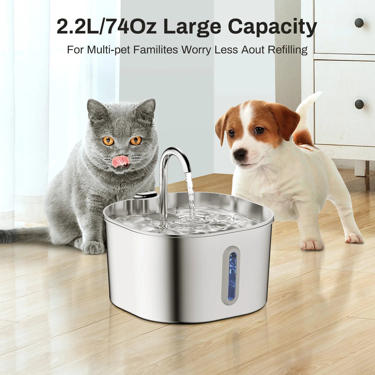 Stainless Steel Cat Water Fountain.