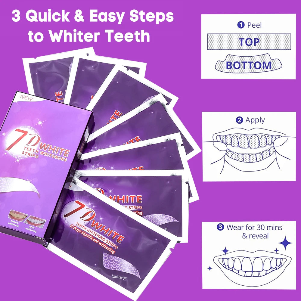 Purple Teeth Whitening Strip No Sensitive Teeth Bleaching