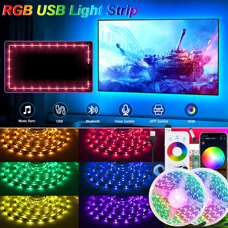 Bluetooth Touch LED Strip Lights RGB