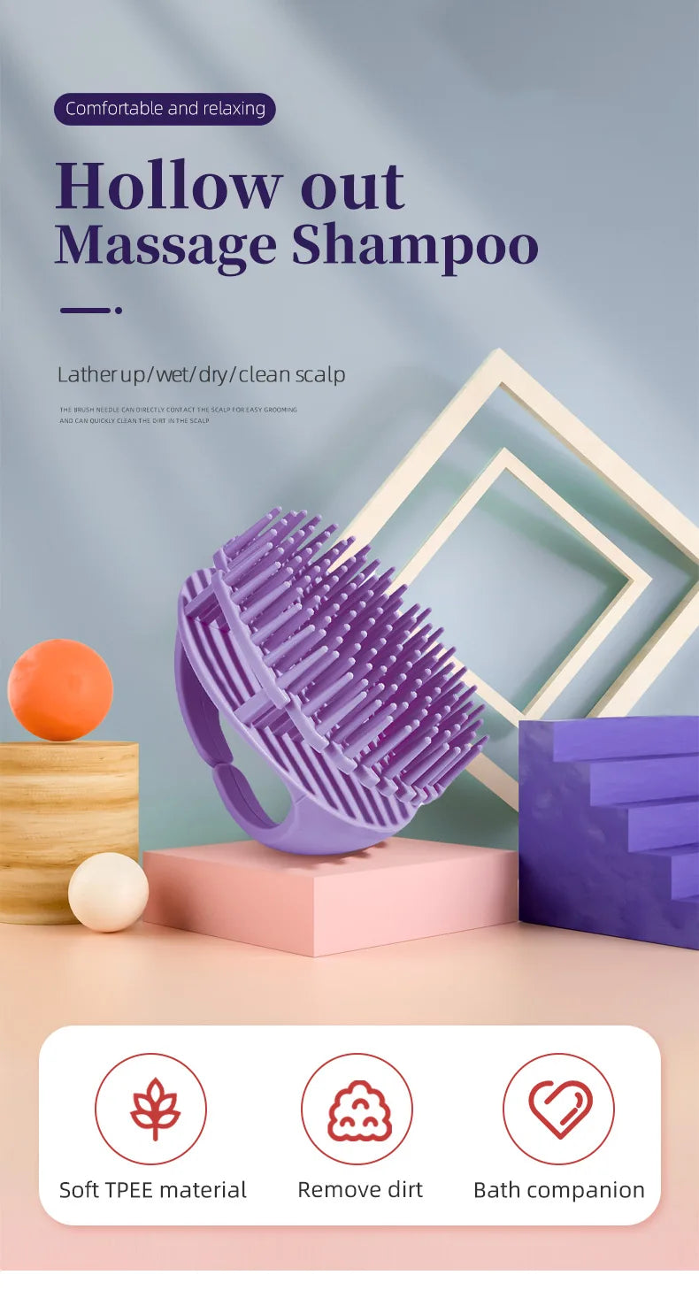 Silicone Shampoo Scalp Hair Massager