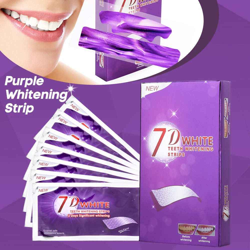 Purple Teeth Whitening Strip No Sensitive Teeth Bleaching