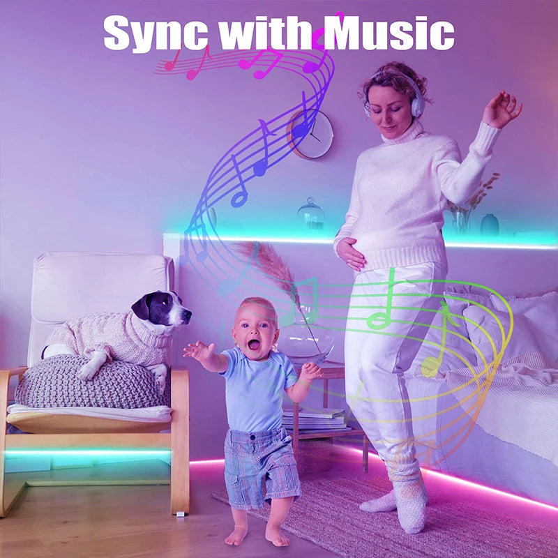 LED Strip Lights RGB 5050 LED Strips Bluetooth APP Control