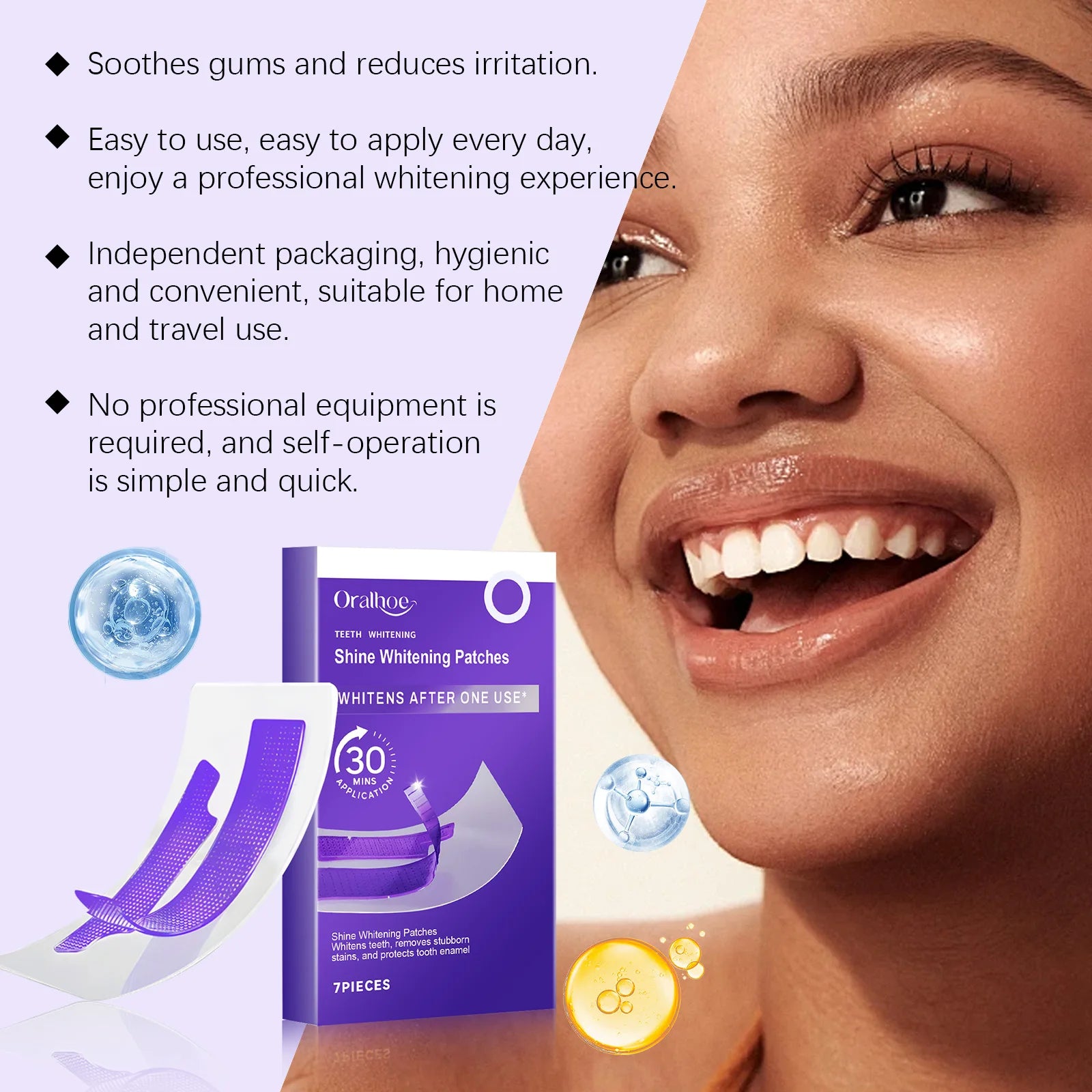 Purple Teeth Whitening Strips Brighten