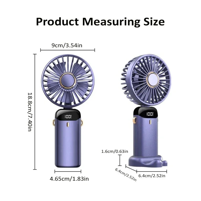 Portable Handheld Mini Fan Foldable Neck Hanging