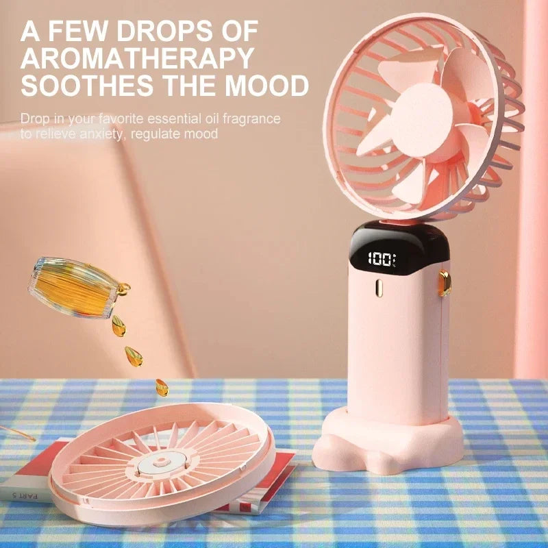Portable Handheld Mini Fan Foldable Neck Hanging