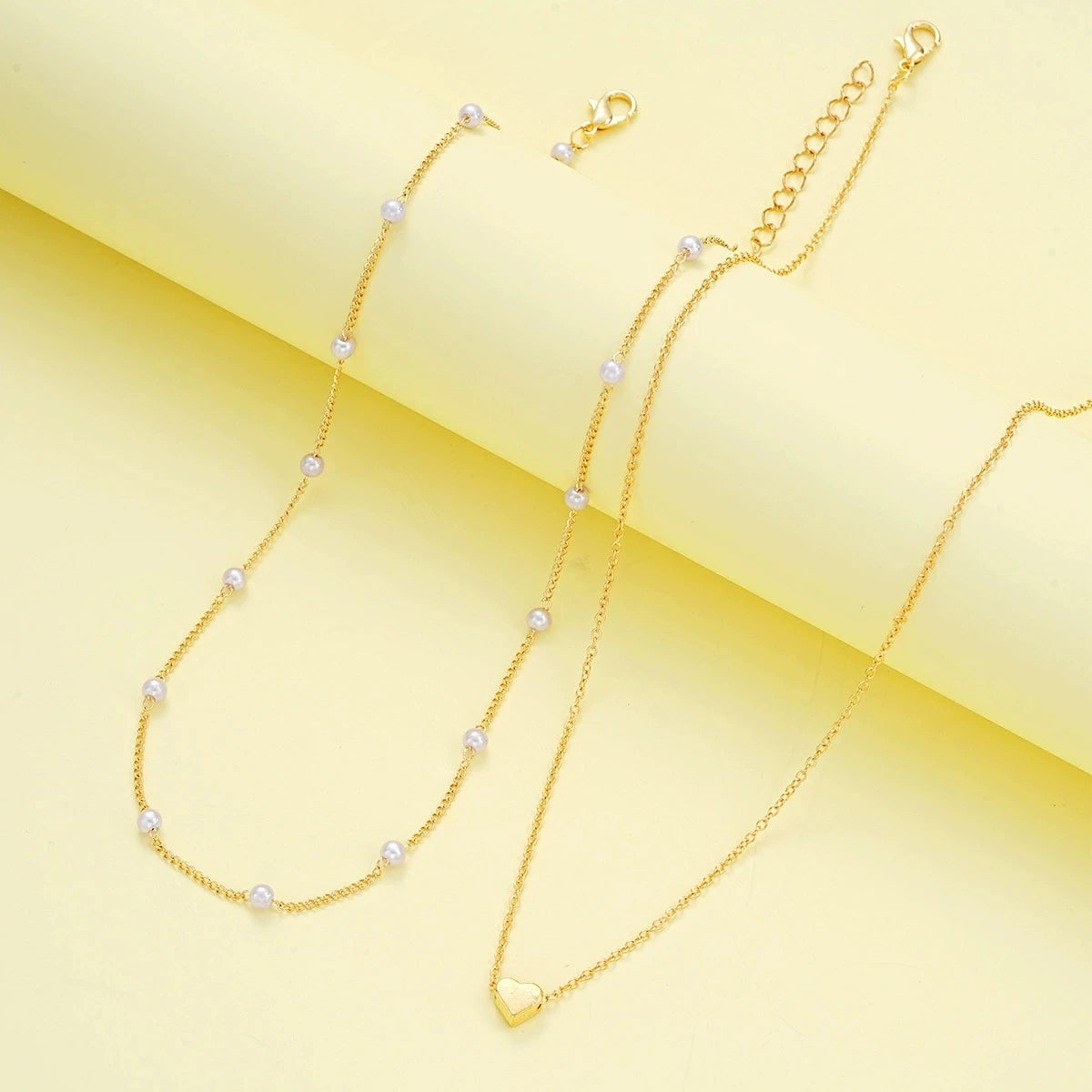 Pearl Heart Jewelry Set For Women