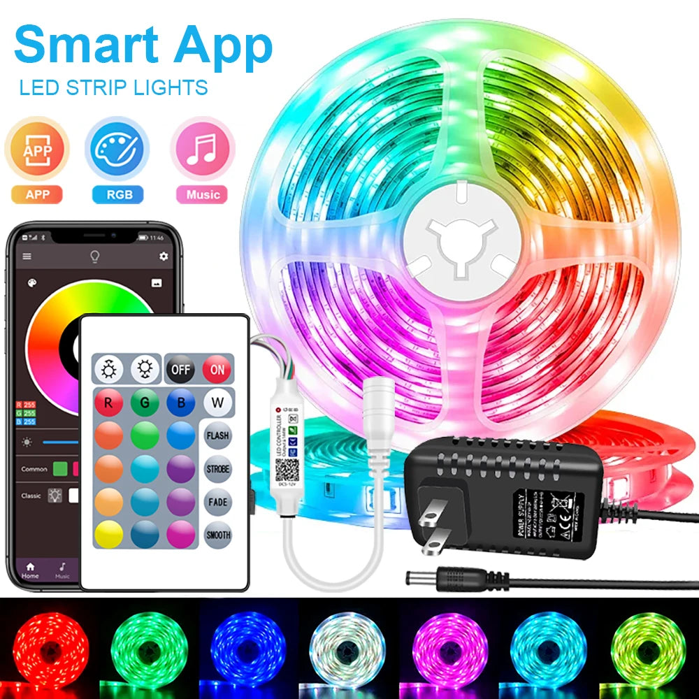 LED Strip Lights RGB 5050 LED Strips Bluetooth APP Control