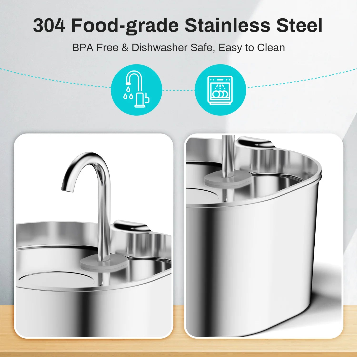 Stainless Steel Cat Water Fountain.