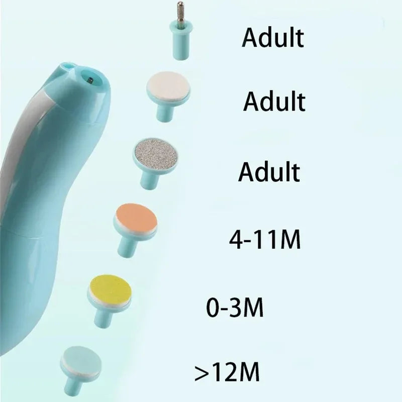 Multifunctional Electric Baby Cutter Trimmer Manicure Tool Set Baby CareNail Trimmer Baby Nail File Clippers Toes Fingernail