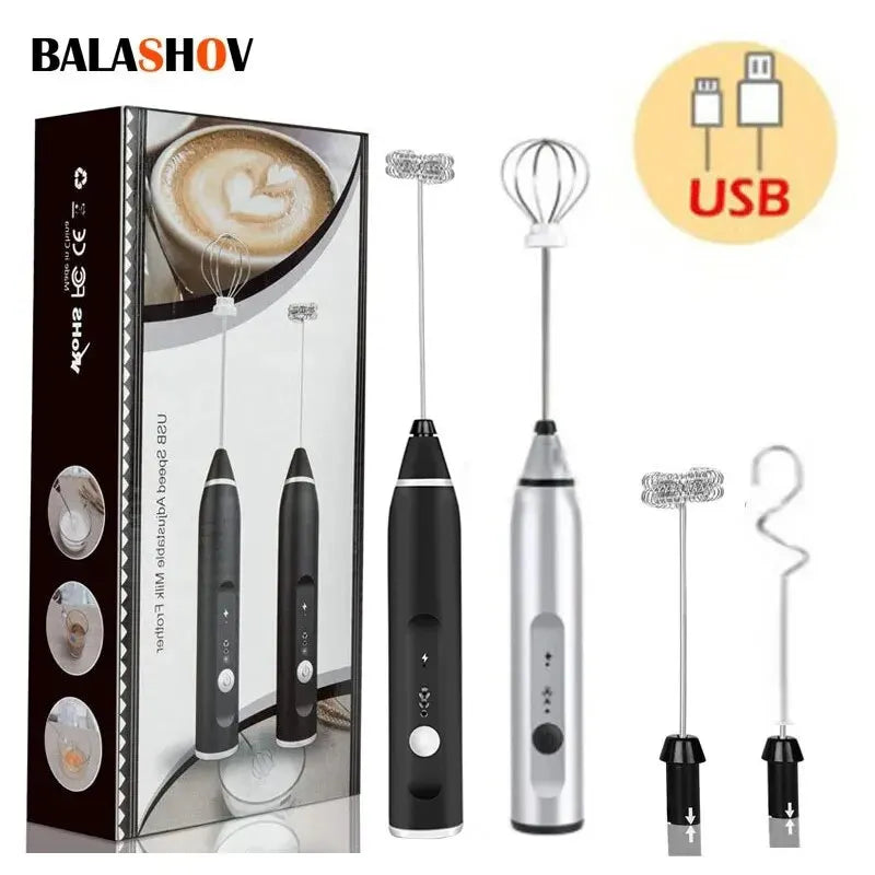Portable Electric Milk Frothers Handheld Blender USB