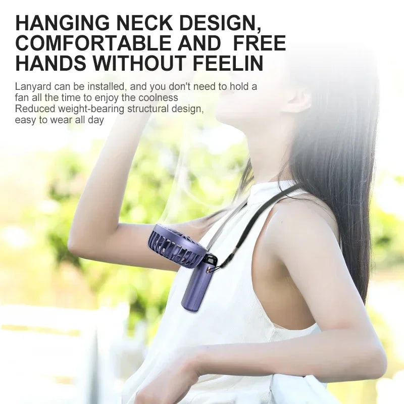 Portable Handheld Mini Fan Foldable Neck Hanging
