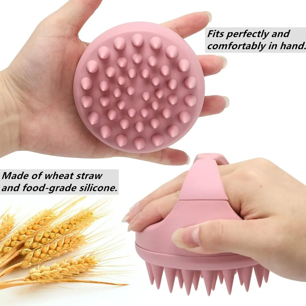 Silicone Scalp Massager Shampoo Brush Hair Scrubber