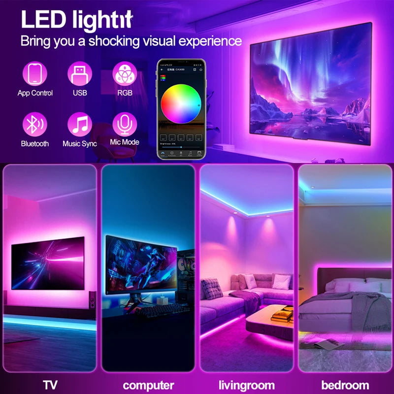 Bluetooth Touch LED Strip Lights RGB