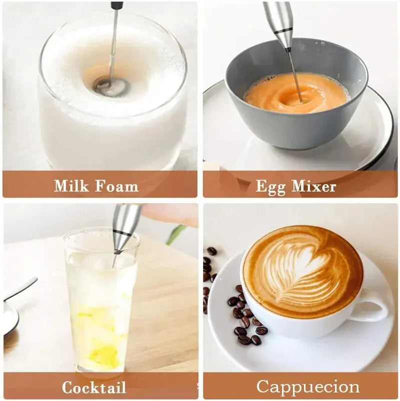 Portable Electric Milk Frothers Handheld Blender USB