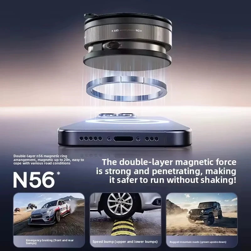 Magnetic Phone Holder for car, 360° Rotatable, Foldable & Adjustable Magnetic Car Mount, , Compatible with iPhone & Other Phones.