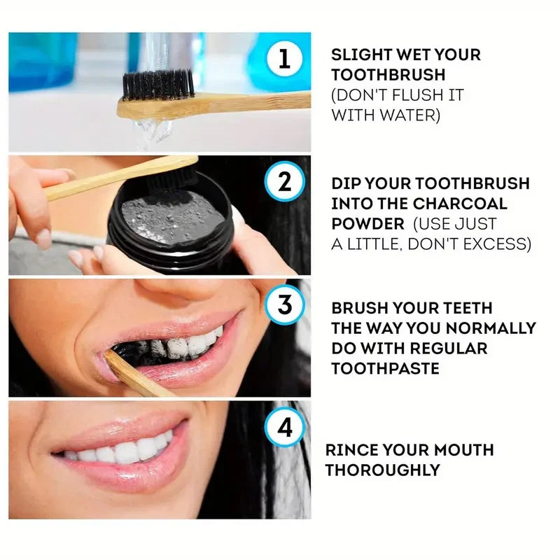 Bamboo Charcoal Teeth Whitening Powder -