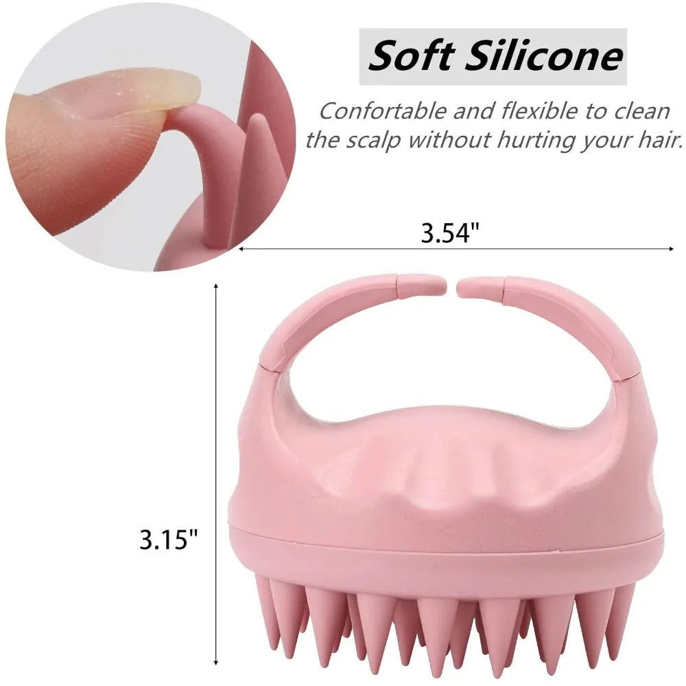 Silicone Scalp Massager Shampoo Brush Hair Scrubber